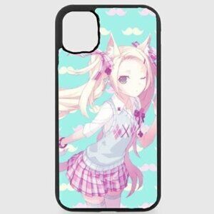 Cute Mint Neko Phone Case